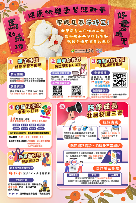 「新北市政府教育局給家長的一封信」圖片